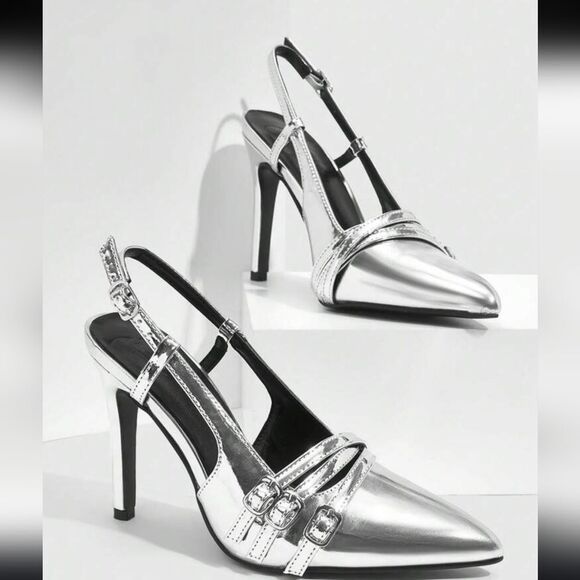 BRAND NEW MADDEN GIRL POINTED TOE BACKLESS HIGH HEELS SANDAL G1 - Picture 13 of 16